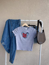 Load image into Gallery viewer, Quilted Mouse Crop Tee
