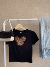 Load image into Gallery viewer, Leopard Mouse Crop Tee