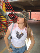 Load image into Gallery viewer, Camo Mouse Crop Tee