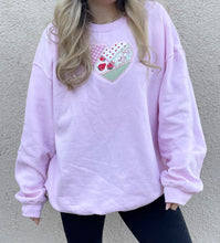 Load image into Gallery viewer, Appliqué Heart Crewneck Sweatshirt