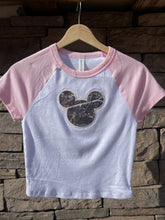 Load image into Gallery viewer, Camo Mouse Crop Tee