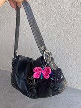 Load image into Gallery viewer, Cat &amp; Dragonfly Crochet Keychain
