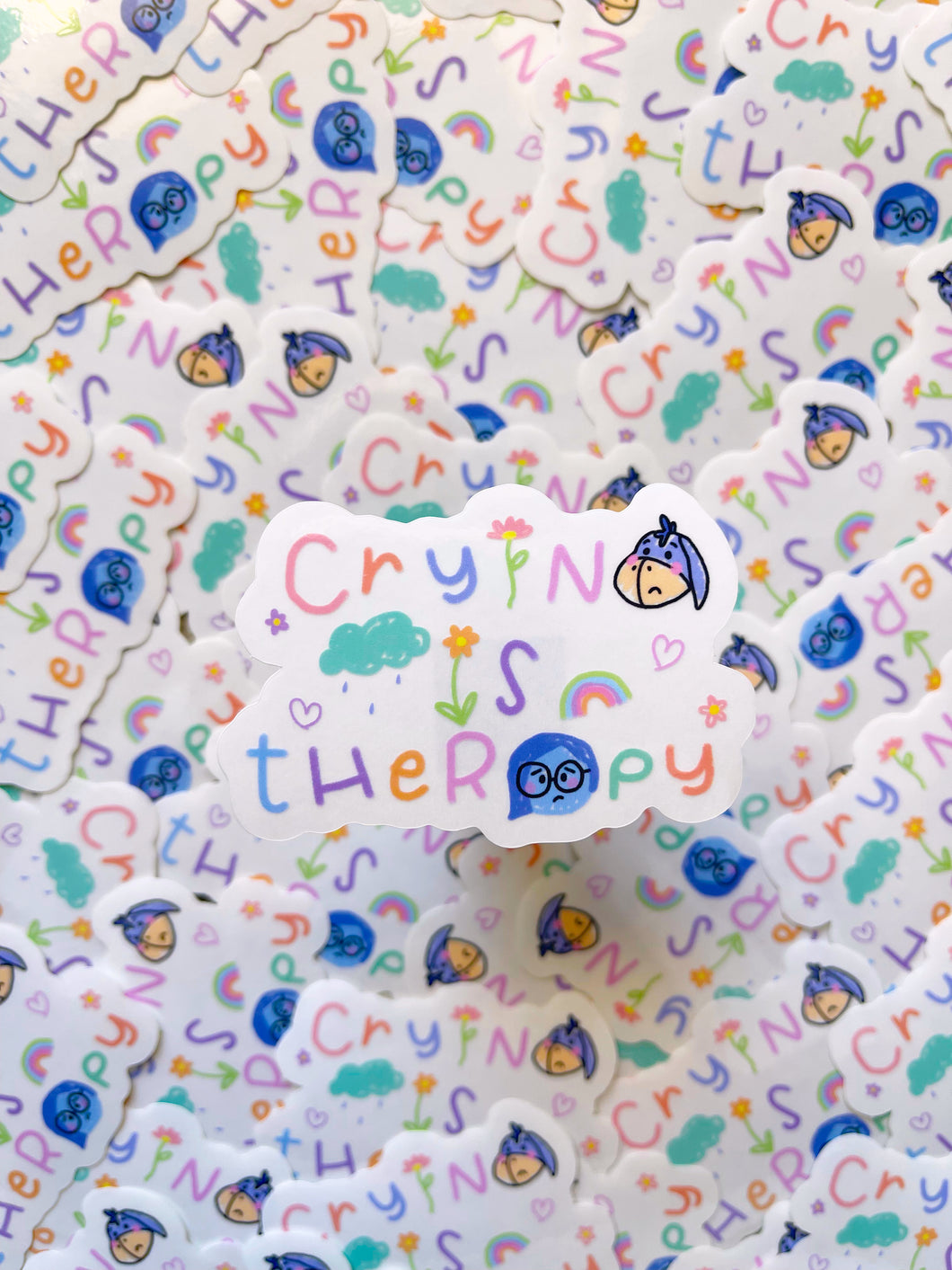Crying is Therapy Sticker