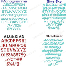 Load image into Gallery viewer, Embroidery Fonts Group 1
