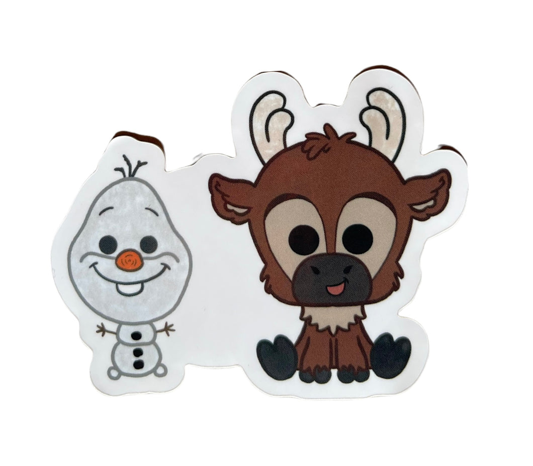 Snowman & Reindeer Sticker